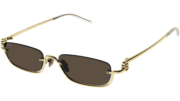Gucci Gold Rectangular Sunglasses GG1278S-001