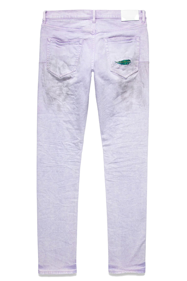 Purple Brand Jeans White Heavy Repair With Plaid Patch P001-WRPP223