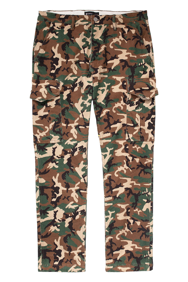 Purple Brand Cargo Pant Bleached Camouflage  P503-TCCC223