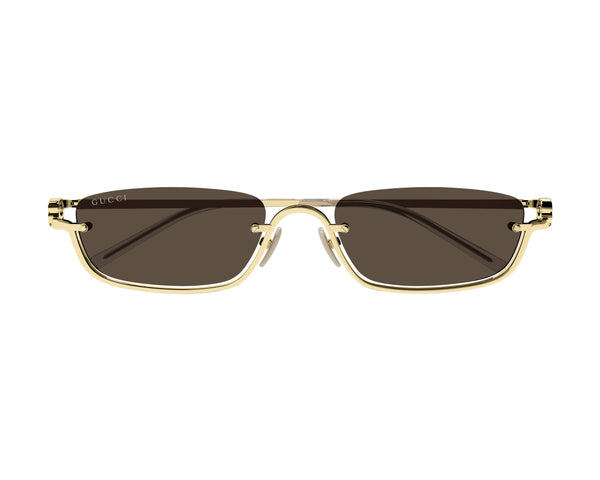 Gucci Gold Rectangular Sunglasses GG1278S-001