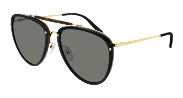 Gucci Black Gold Aviator Sunglasses GG0672S-001