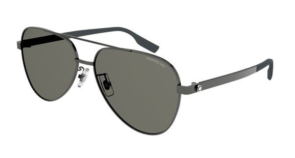 Montblanc Gunmetal Aviator Sunglasses MB0182S-002