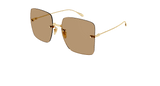 Gucci Brown Gold Rectangular sunglasses GG1147S 003