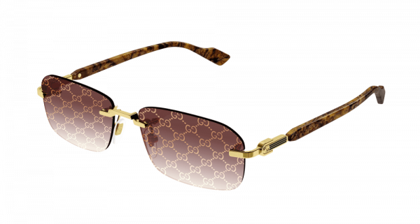 Gucci Yellow Rectangular Sunglasses GG1221S-004
