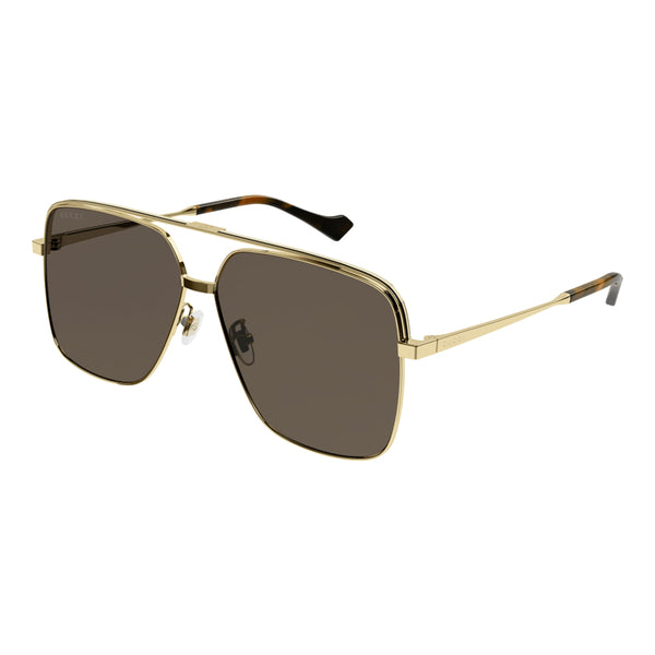 Gucci Gold Rectangular Sunglasses GG1099SA-003