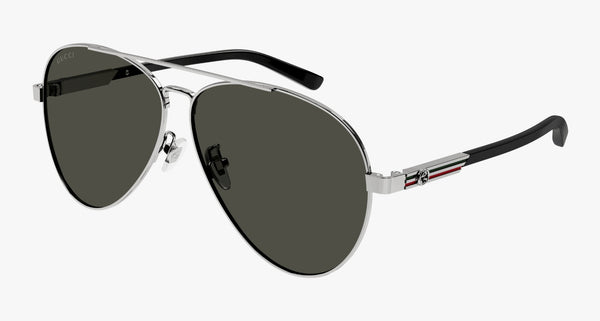 Gucci Gunmetal Aviator Sunglasses GG1288SA-001