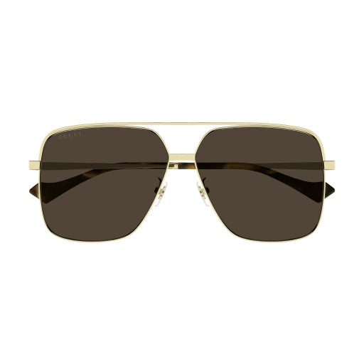 Gucci Gold Rectangular Sunglasses GG1099SA-003