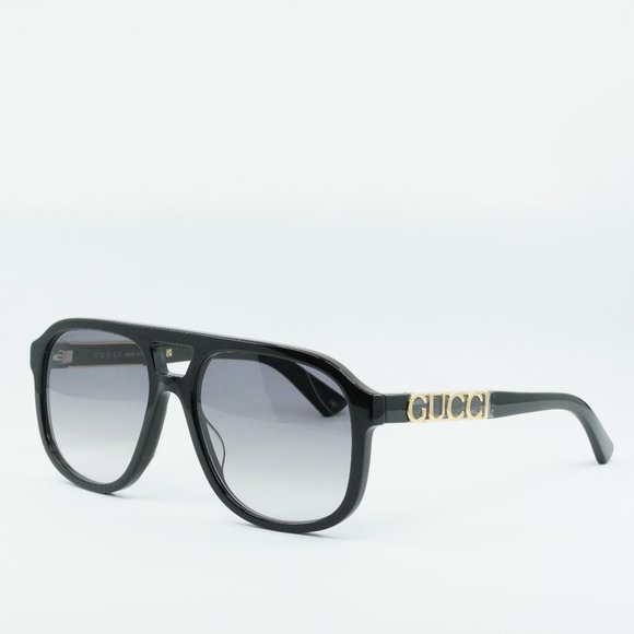 Gucci Black Aviator Sunglasses GG188S-002